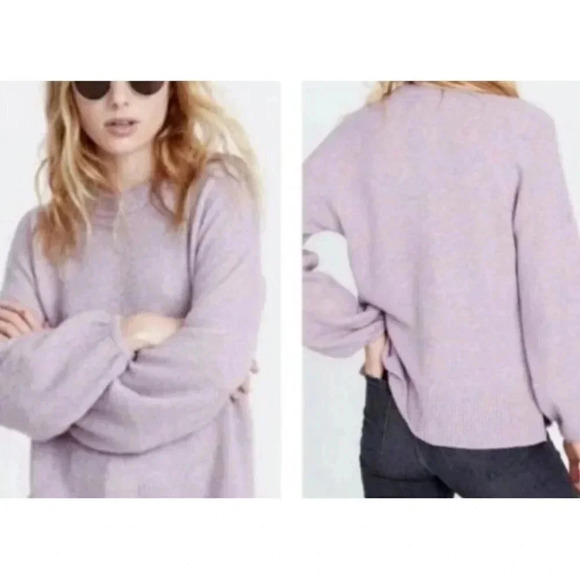 Madewell Sweaters - Madewell Small Payton Pullover Sweater in Coziest Yarn Heather Lilac Wool Alpaca